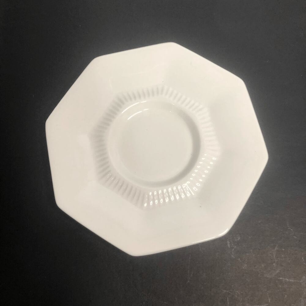 independence ironstone castleton japan replacement saucer‎ white octagon